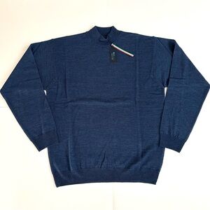 (NWT) Blu by Polifroni Mock Neck Wool Blend Sweater - Size L - Mens